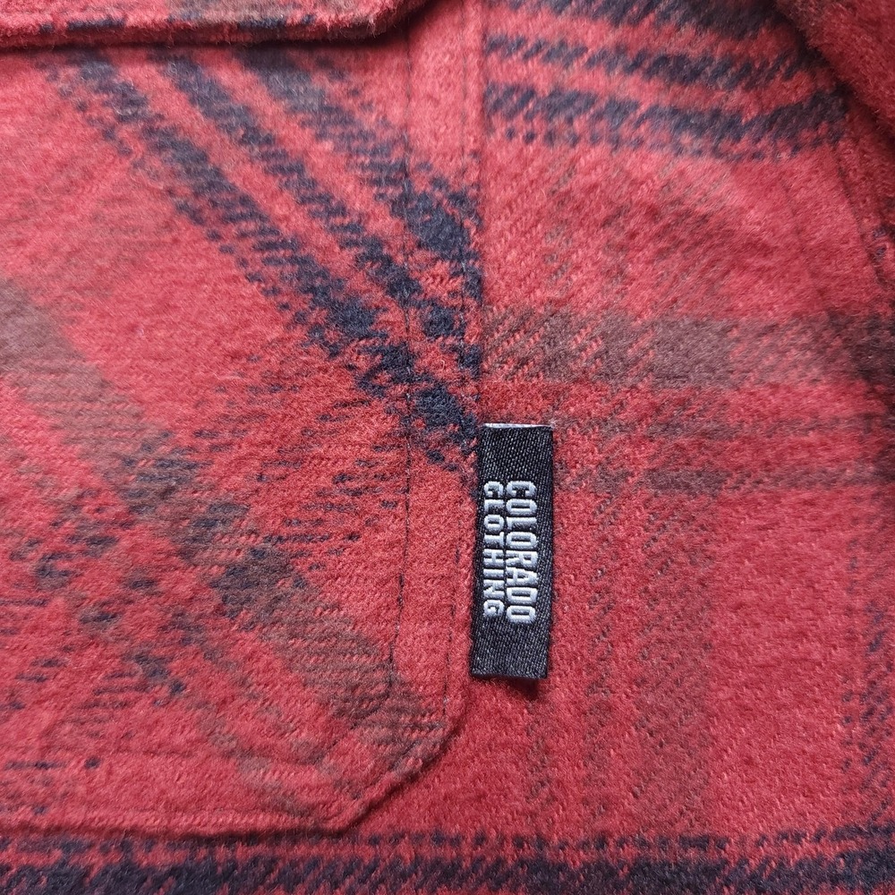Colorado Clothing Flannel Shirt Men L Red Plaid - Picture 5 of 10